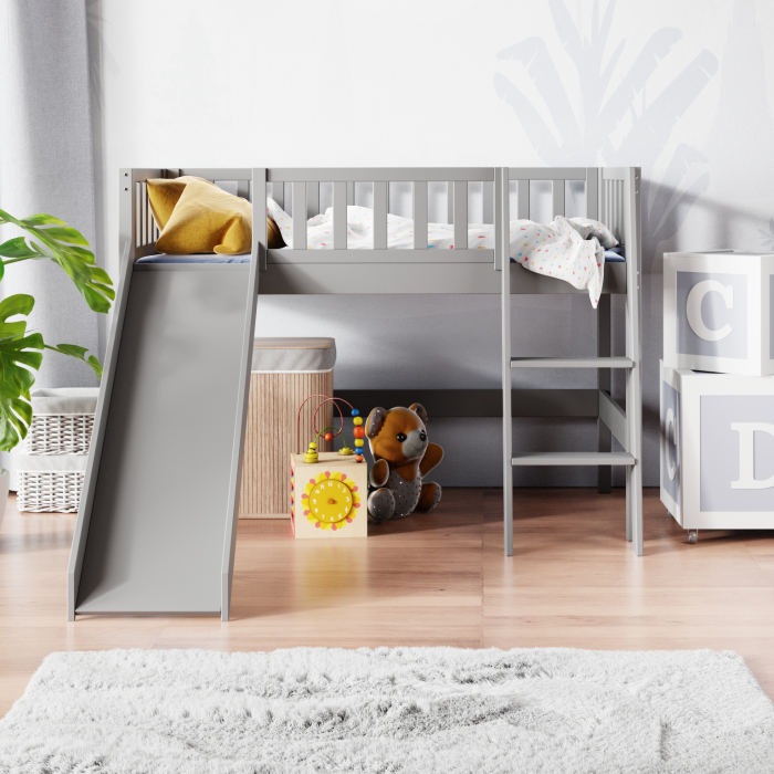 modern kinderbed met glijbaan